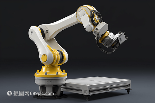 黃白相間的機械臂 科技與藝術的完美融合